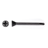 Self-tapping screw threads with Teks drill tip & milled ribs