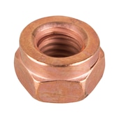 Copper-plated steel self-locking nuts
