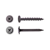 Drywall screws with flat head