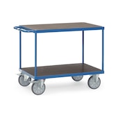 Heavy-duty table trolleys with waterproof platforms