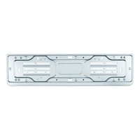 Car registration plate support in aluminium with advertising band P712