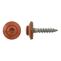 Self-tapping screw with sealing washer, Ø 15 mm, A2, painted head
