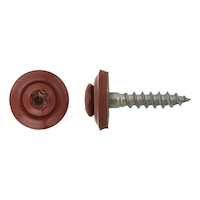Self-tapping screw with sealing washer, Ø 15 mm, A2, painted head