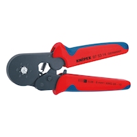 Self-adjusting crimping tool 180 mm for wire end ferrules, hexagon crimping