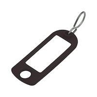 Key fob with S hook, various colours