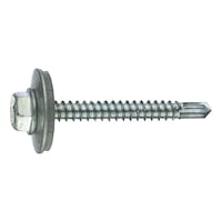 sebS hexagon-head drilling screw with sealing washer, galvanised