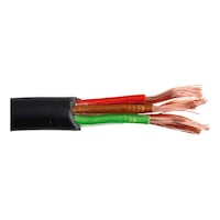 Multicore cable, black sheathing