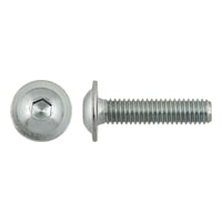 Pan head screw with flange, DIN EN ISO 7380-2 10.9, galvanised