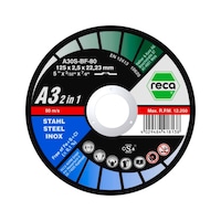 A3 2in1 cutting disc for steel and stainless steel