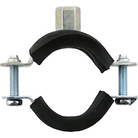 2-screw pipe clamp, steel, zinc plated