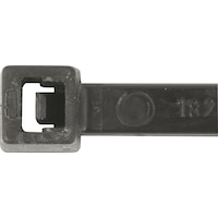 Cable ties with plastic latch, black