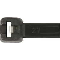 Cable ties with metal latch, black