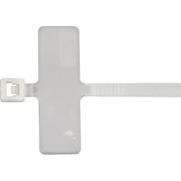 Cable ties with plastic latch and labelling field, natural