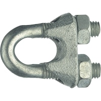 Wire rope clamp, lightweight design, similar to DIN 741, zinc plated