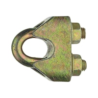 Safety wire rope clamp, similar to DIN 1142, zinc plated