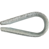 Rope thimble, previously DIN 6899, zinc plated
