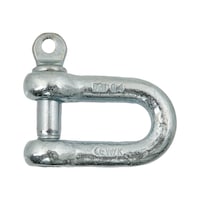 Shackle, similar to DIN 82101, zinc plated, type A