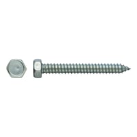 Hexagon head tapping screw, DIN 7976, zinc plated, type C