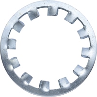 Serrated washer, DIN 6797, zinc plated, type I