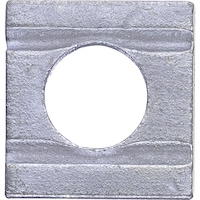 Square washer, tapered, with 2 grooves, DIN 434, zinc plated