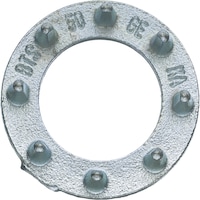Double-sided wood connector, DIN 1052, malleable iron, zinc plated