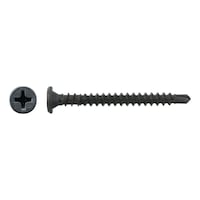 Drywall screw for plasterboard with punching head and underhead counter thread with Teks drill tip - craftsman packs