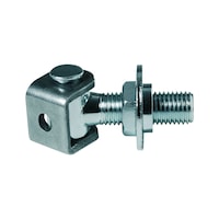 Adjustable gate hinge, with weld-on and pivot nut