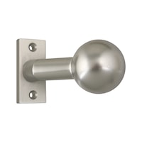 Door knob, ball shape, depressed centre