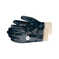 NBR gloves, elasticated cuffs