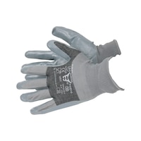 Grey nitrile gloves