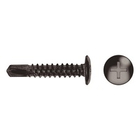 Self-drilling screw, rivet head, PH drive, black