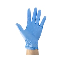 Disposable vinyl work gloves, blue