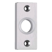 Punched rosette for door handle, angular