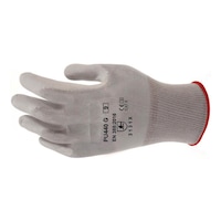 Grey PU gloves for assembly work