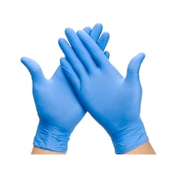 Disposable nitrile gloves blue