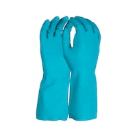 Green nitrile glove