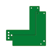 Mounting plate for GfS exit control systems on glass-framed doors