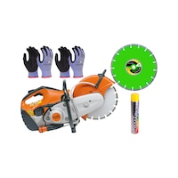 S10 blade+stihl ts410 Saw,gloves & paint