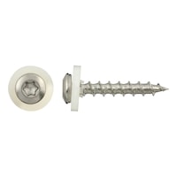 Window sill screw with washer, coarse thread, A2, TX