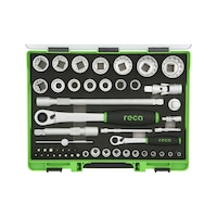 RECA POWER SYSTEM 4-in-1 1/2-inch + 1/4-inch socket wrench set, 50 pcs
