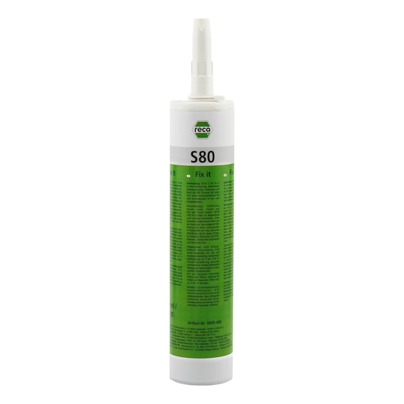 S 80 Fix it - S 80 fix it white, adhesive with high level of initial adhesion, 290 ml