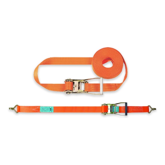 Lashing straps, width 50 mm, 2,000/4,000 daN, 1 piece, with pressure ratchet