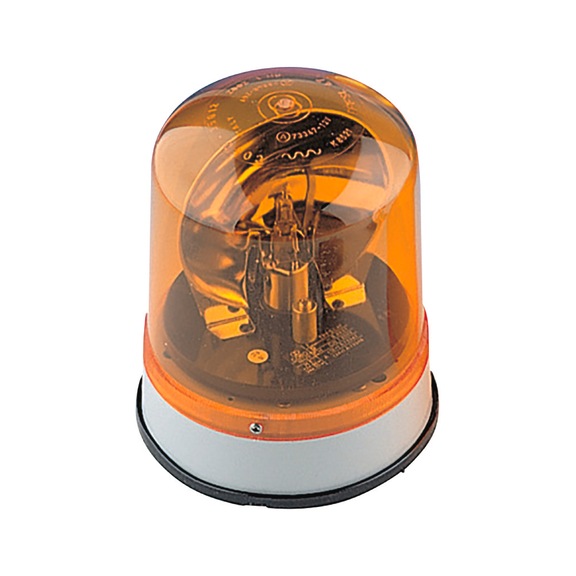 ROTATING WARNING BEACON - ROTATING BEACON ORANGE 12/24V FLAT BASE