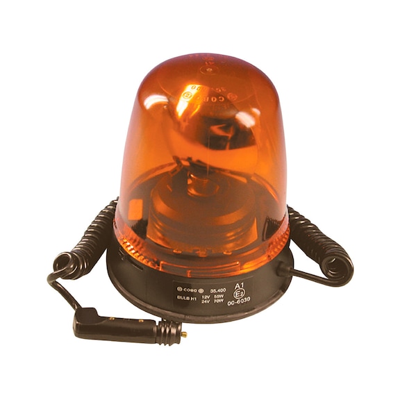 ROTATING BEACON ORANGE MAGNETIC BASE 12/24 V - 1