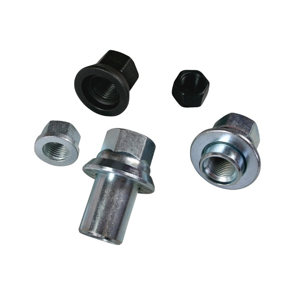 NUTS FOR DRIVE WHEEL STUDS AND SEMI-TRAILERS