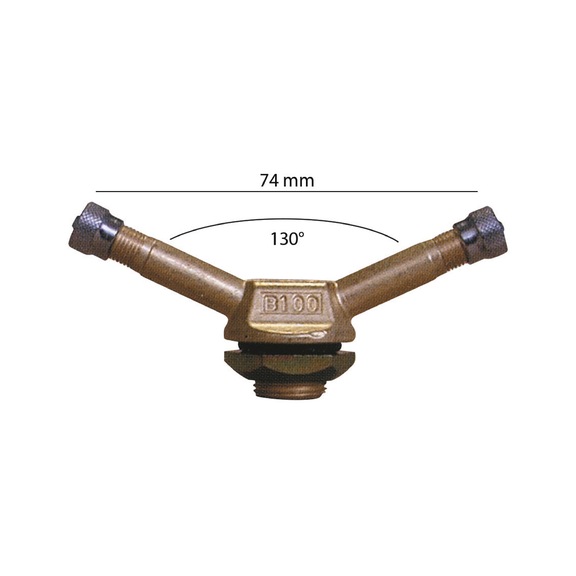 TRUCK TUBELESS DOUBLE INFLATION VALVE - TRUCK DOUBLE INFLATION VALVE