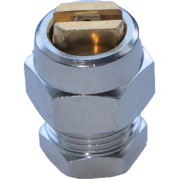 CHROME-PLATED STEEL NOZZLE HOLDER WITH BRASS NOZZLE - COMPLETE SPRAYING DEVICE HEAD