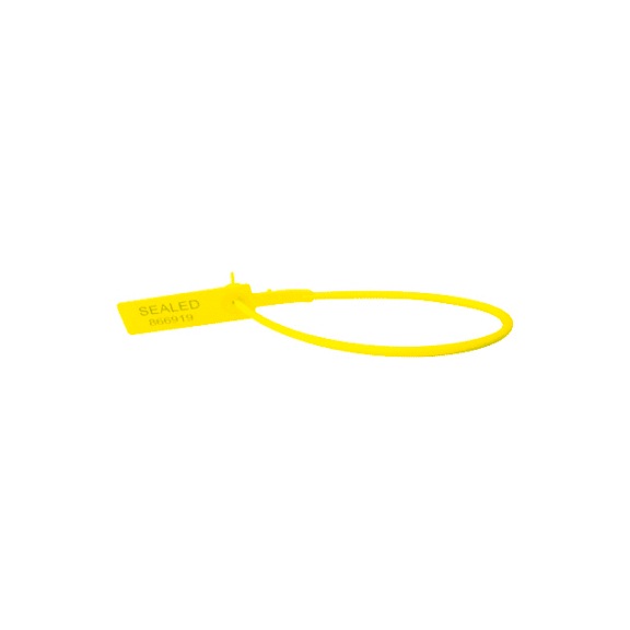 TUBULAR SECURITY SEALS WITH METAL INSERT - TUBULAR SEALS 400 MM DIA. 3 8 MM YELLOW 1000 PIECES