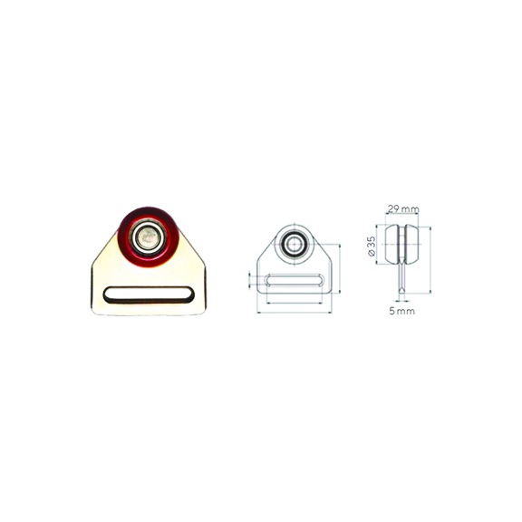 PULLEY EDSCHA DIA.&nbsp;35&nbsp;MM NYLON STRAIGHT PLATE WITH SLOT - PULLEY EDSCHA DIA.&nbsp;35&nbsp;NN NYLON STRAIGHT PLATE W/ SLOT