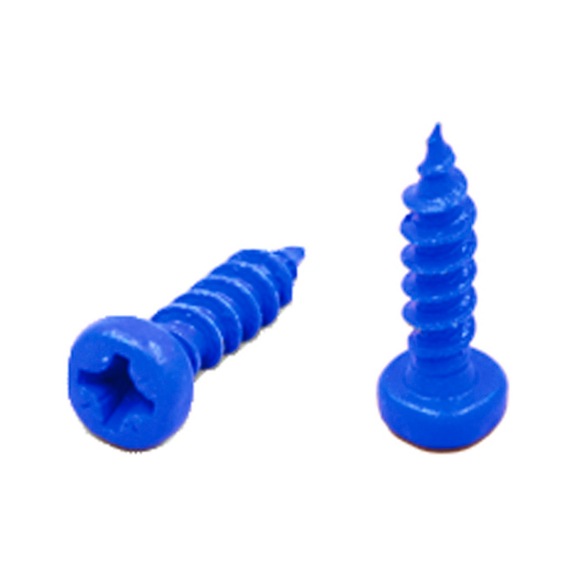 NUMBER PLATE TAPPING SCREW BLUE UNIVERSAL - NUMBER PLATE TAPPING SCREW BLUE UNIVERSAL 40